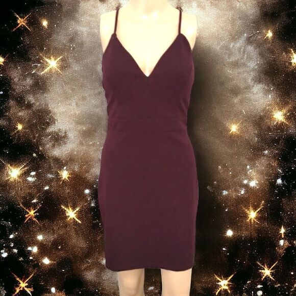 City Triangles Dress Halter Lace Zipper Detail Bodycon Sz 11 Witch Fairy Goth. - Picture 1 of 16